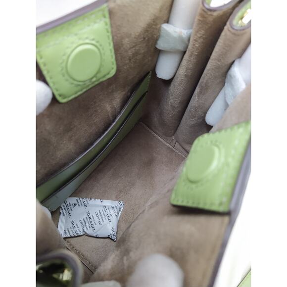 Michael Kors Hamilton Legacy Green Leather Lock Detail Messenger Bag - NWT $458 - Picture 10 of 13